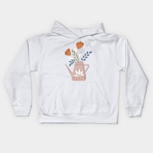 Watering Can with Flowers Kids Hoodie